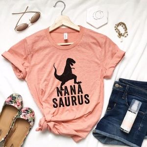 NanaSaurus T-Rex Dinosaur Grandma Soft Unisex Tee